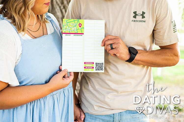 Make your own Geocache easily with our free printable guest list. | The Dating Divas