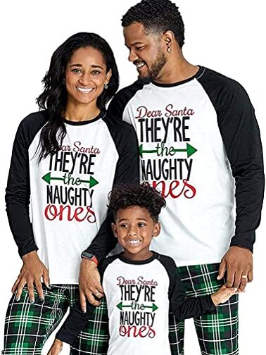 Blame it on everyone else with these matching family Christmas pajamas. | The Dating Divas