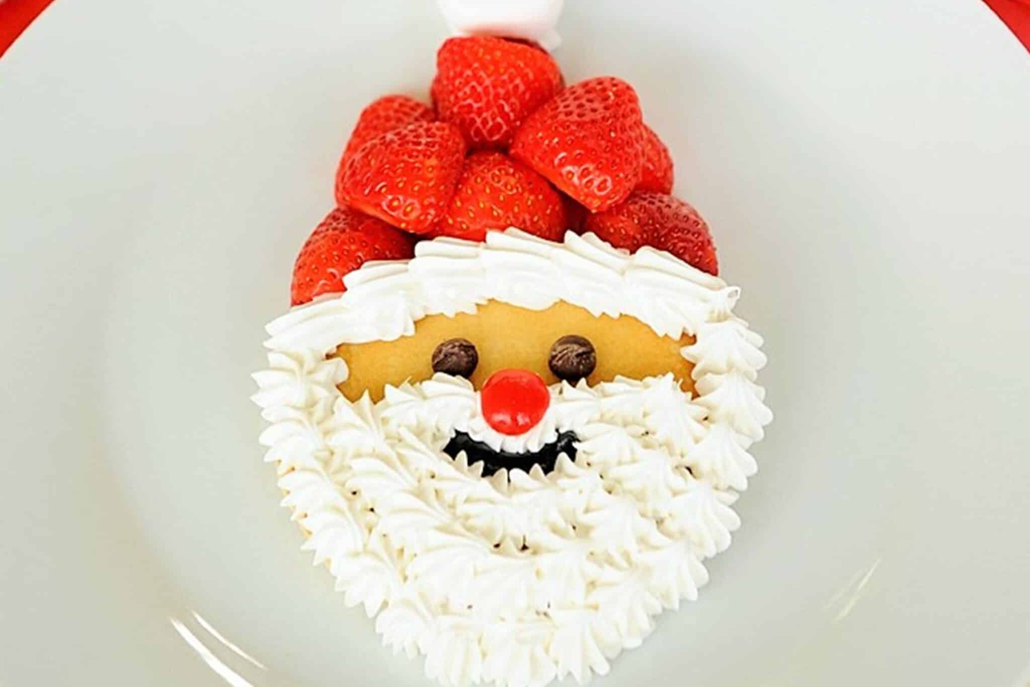 Your kiddos will adore these pancakes shaped like Santa for Christmas morning breakfast! | The Dating Divas