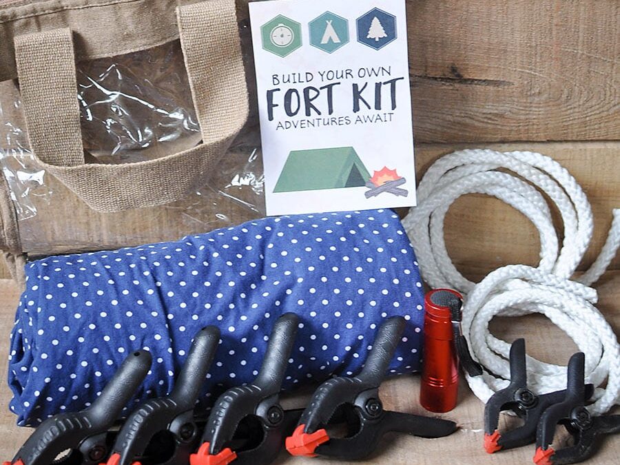 DIY fort kit makes for adventurous Christmas gift baskets. | The Dating Divas