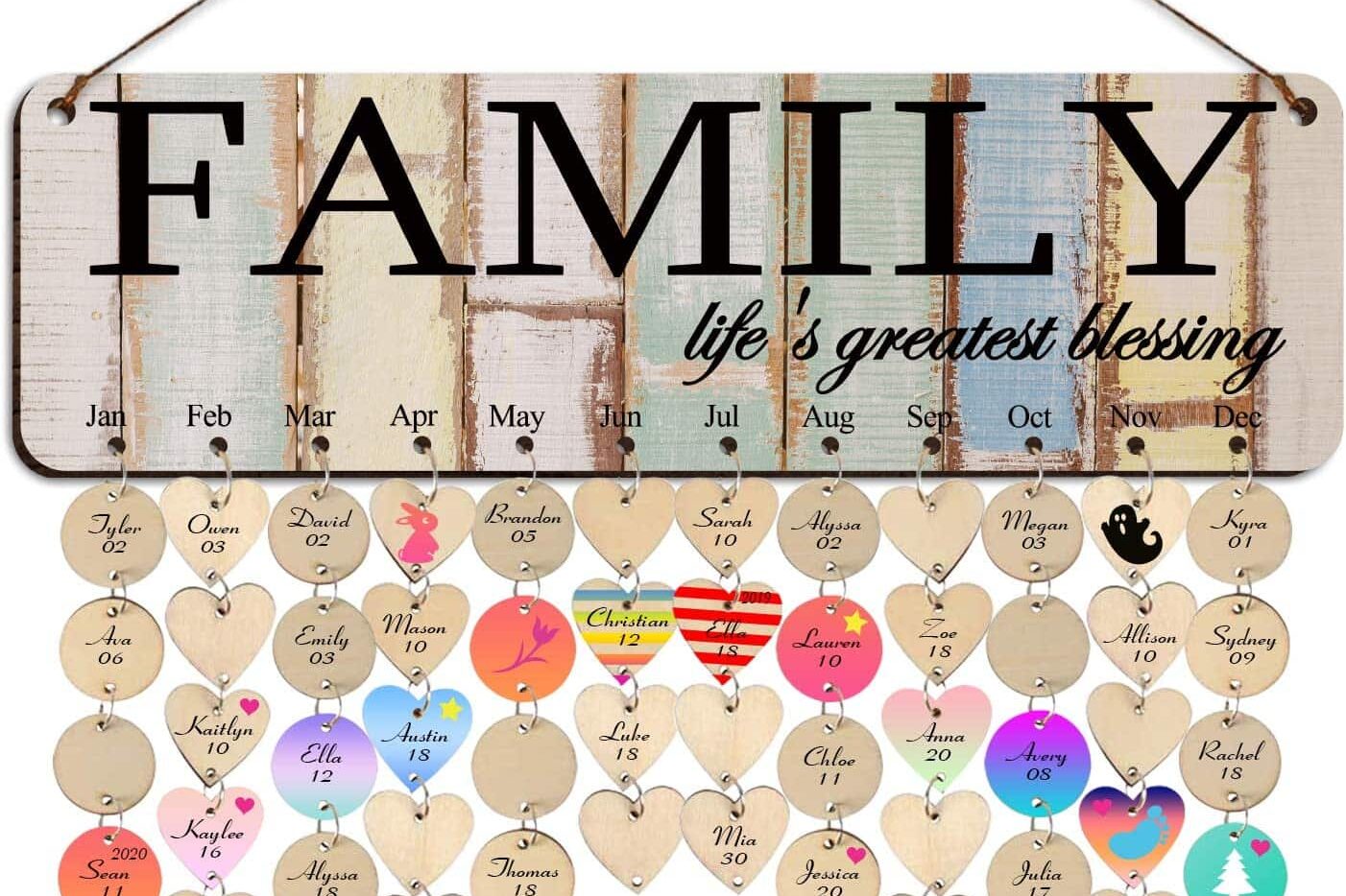 Family birthday calendar gift idea for Grandma on Grandparent's Day. | The Dating Divas
