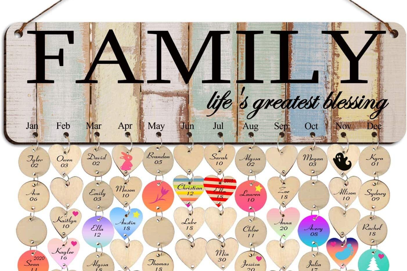 Family birthday calendar gift idea for Grandma on Grandparent's Day. | The Dating Divas