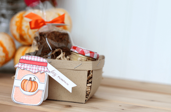 A basket filled with homemade Halloween gifts | The Dating Divas