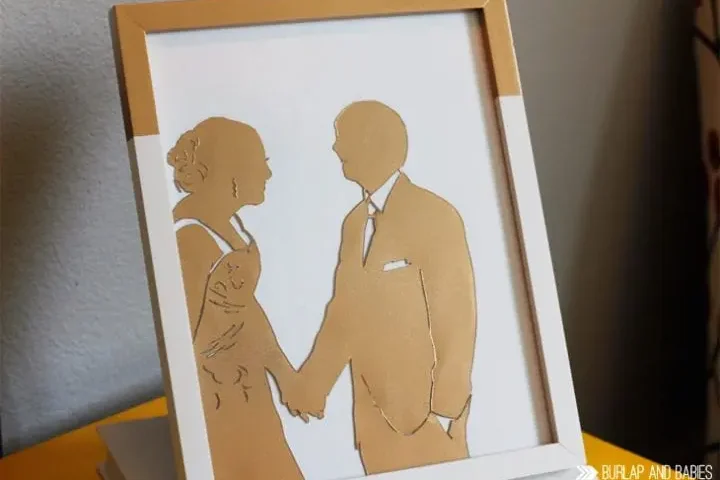 Need cheap Christmas gifts? Make silhouette art for your spouse! | The Dating Divas