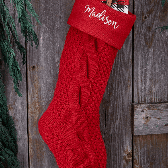 These personalized Christmas stockings look so cozy! | The Dating Divas