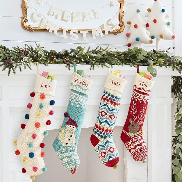 Your kids will love these merry and bright personalized Christmas stockings! | The Dating Divas