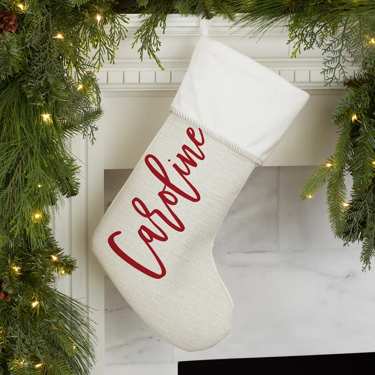 The script on this custom stocking is graceful and stylish. | The Dating Divas