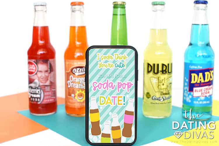 Invite your spouse to a fun soda pop date with this digital invitation. | The Dating Divas