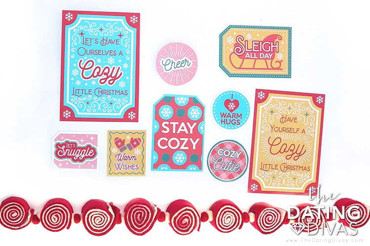 Enjoy these darling printables made especially for a cozy gift basket! | The Dating Divas