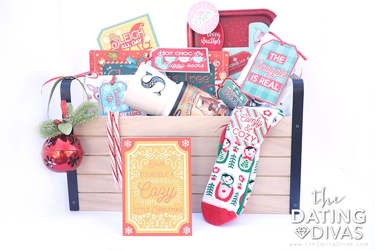 Give your loved one an adorable basket full cute Christmas gifts! | The Dating Divas