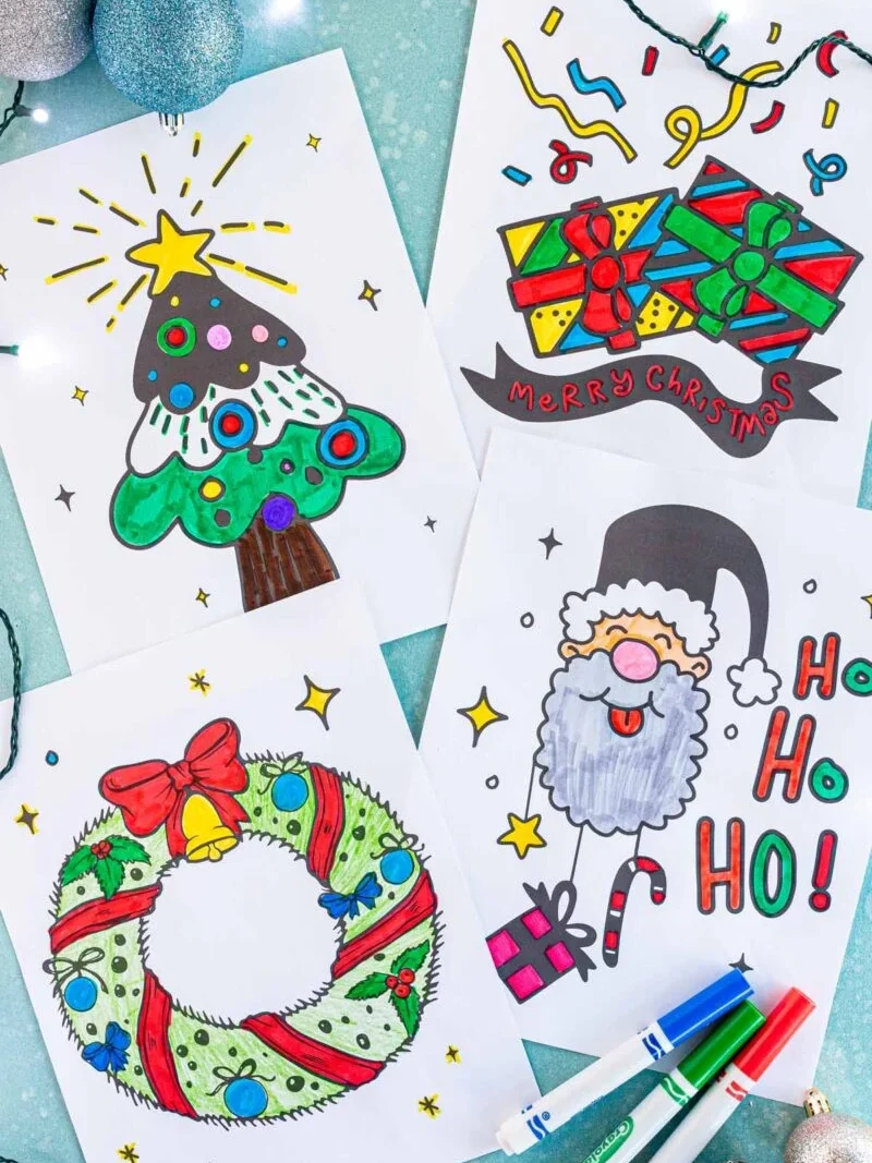 We love these free printable coloring pages as a Christmas craft for kids! | The Dating Divas 