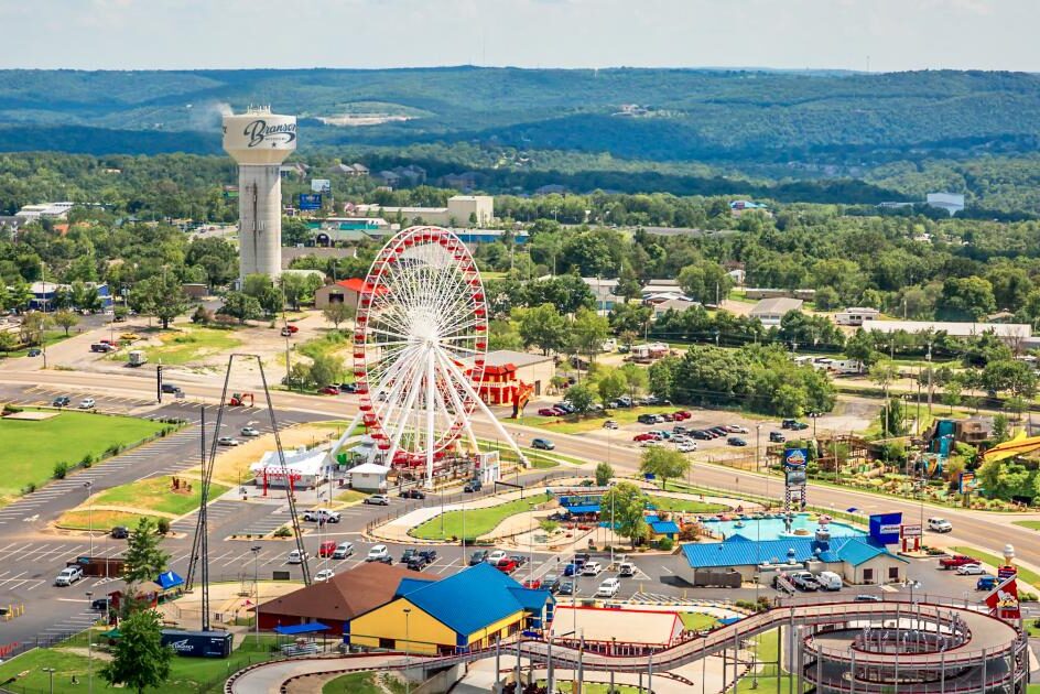 An aerial shot of Branson, Missouri: a great location for weekend getaways. | The Dating Divas