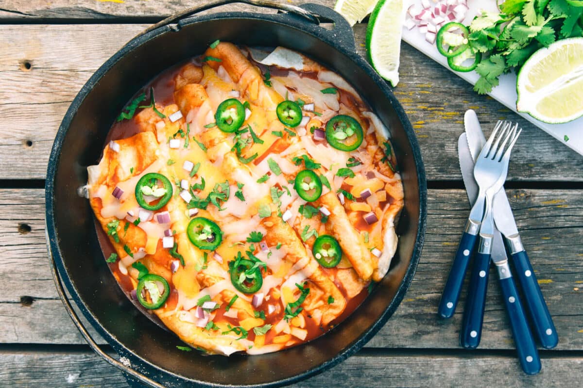 These easy enchilada camping recipes are so delicious! | The Dating Divas