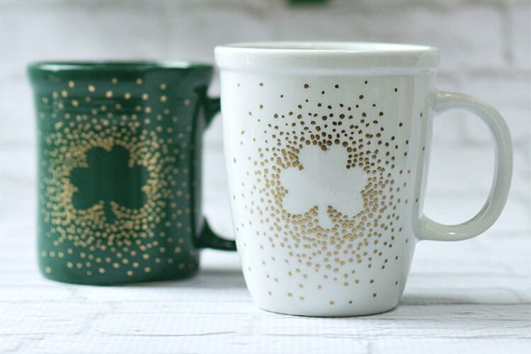 DIY St. Patrick's Day crafts with mugs. | The Dating Divas