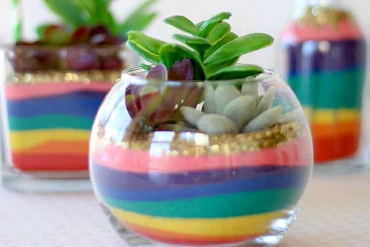Try these St. Patrick's Day crafts for kids, and adults can also create decor like this terrarium. | The Dating Divas