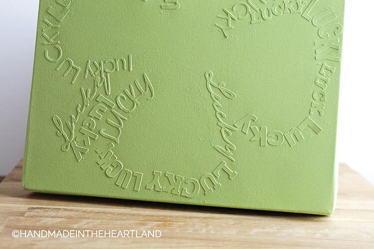 DIY lucky shamrock canvas St. Patrick's Day crafts. | The Dating Divas