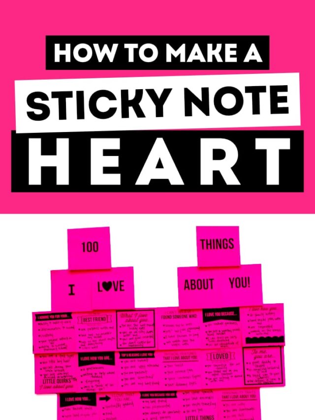 How to Make a Sticky Note Heart