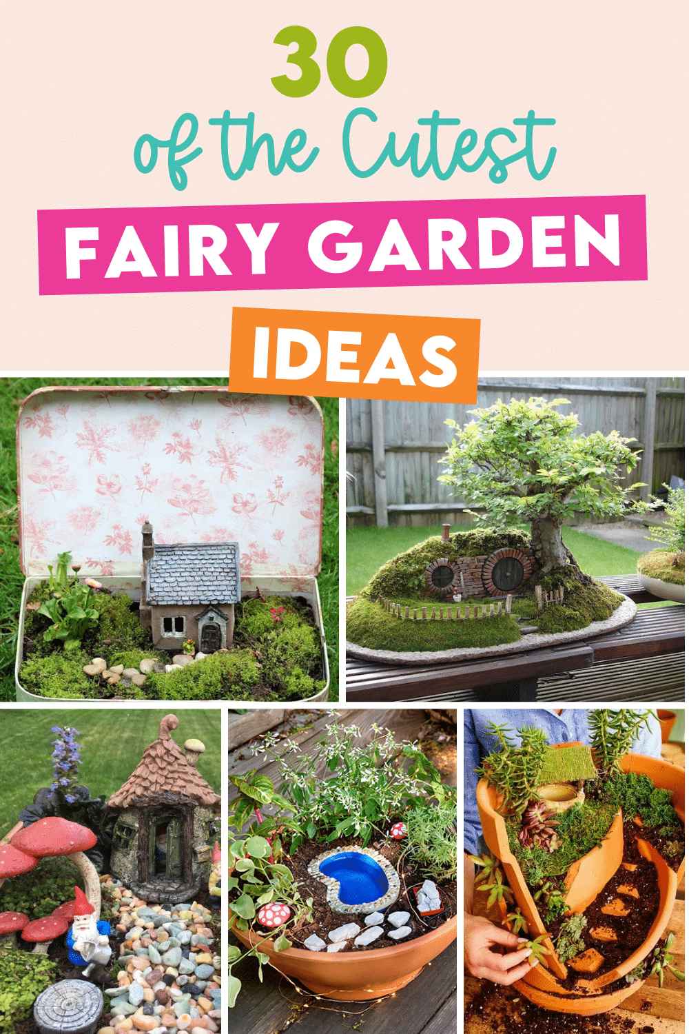 Check out this list of 30 fairy garden ideas! | The Dating Divas
