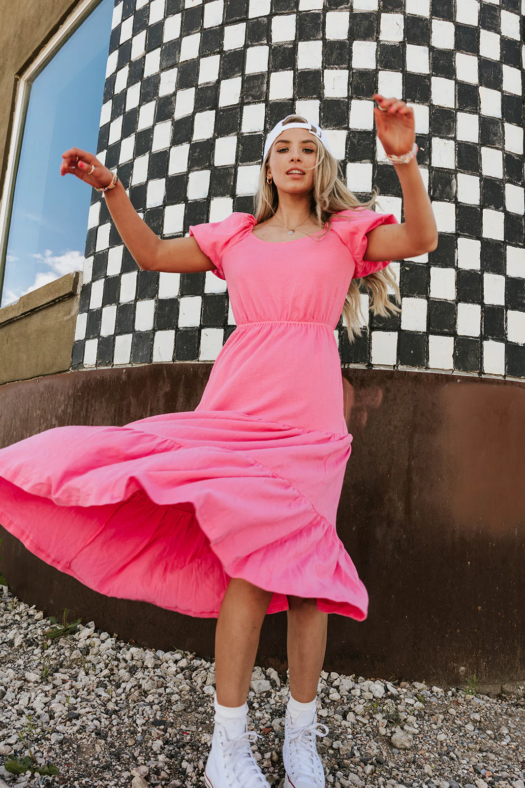 Swing into this bubble gum pink Easter dress. | The Dating Divas