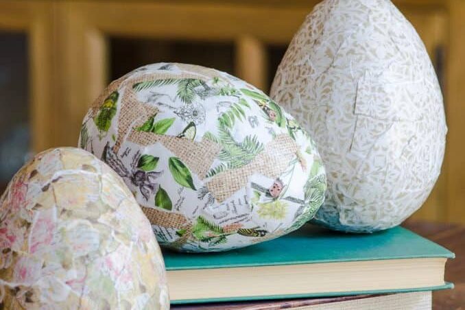 DIY Easter decorations have never been easier with these decoupage Easter eggs! | The Dating Divas