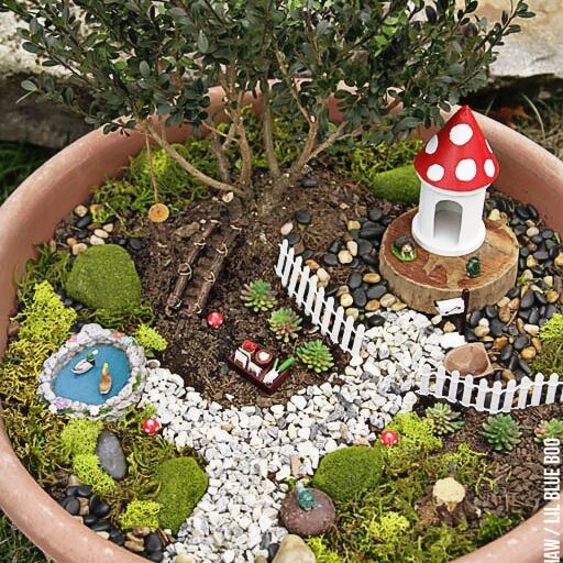 Try making this unique bonsai tree fairy garden. | The Dating Divas