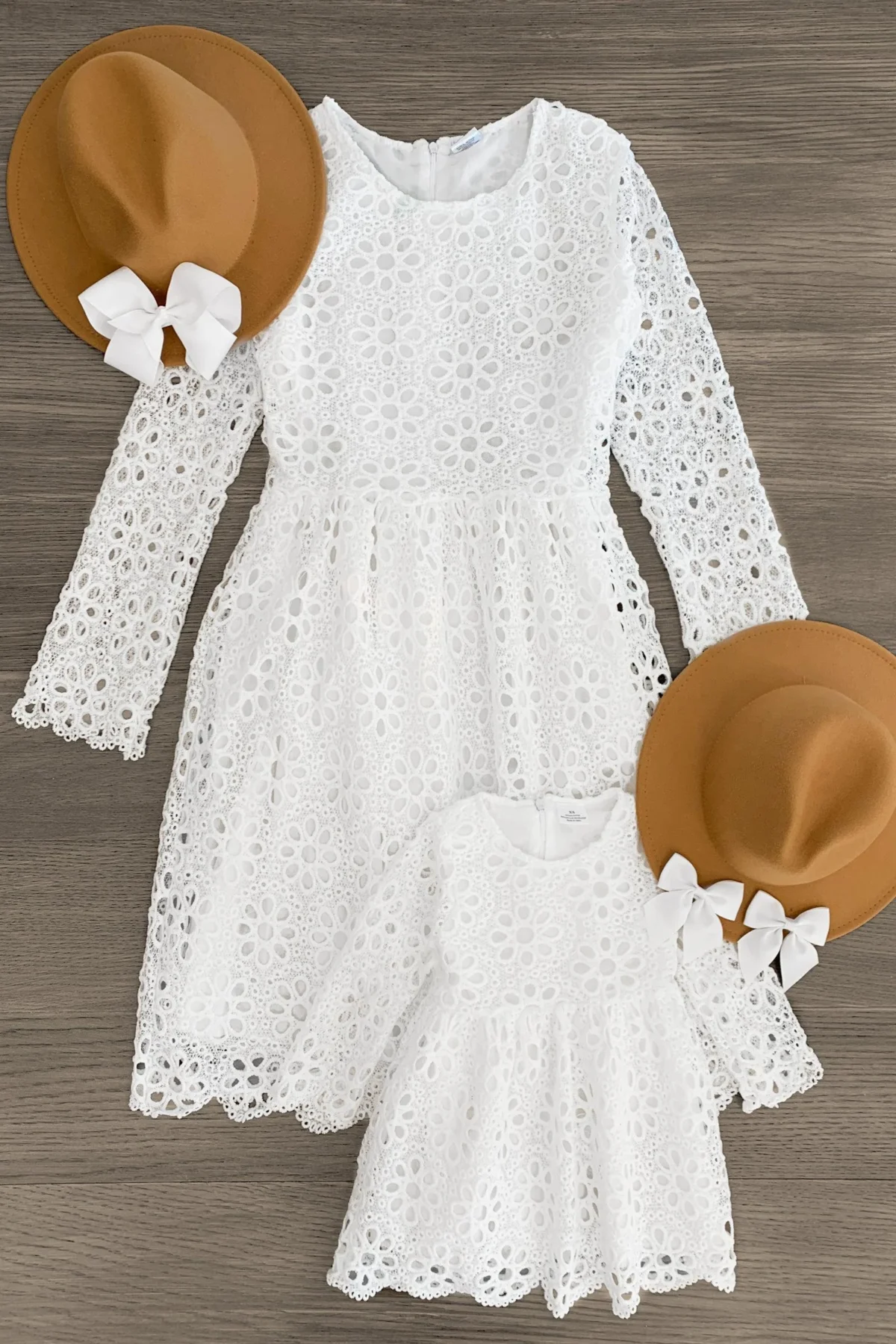 White eyelet Easter dresses for women and girls. | The Dating Divas