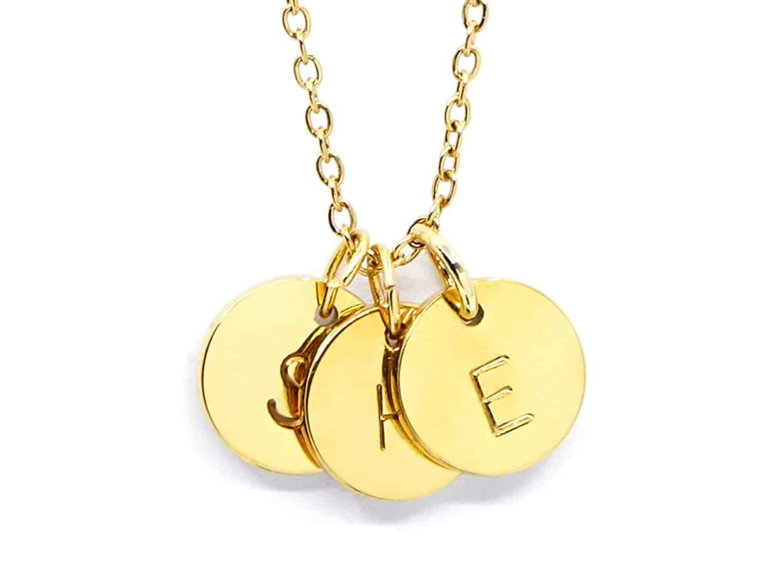 Gold initial charms on a chain make perfect Mother's Day gift ideas. | The Dating Divas