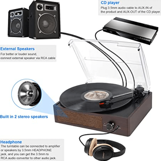 This vinyl record turntable is a great Father's Day gift for dads who love music! | The Dating Divas 