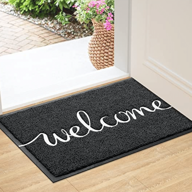 A welcome mat should be on your list of wedding gift ideas for a newlywed couple's new home. | The Dating Divas 