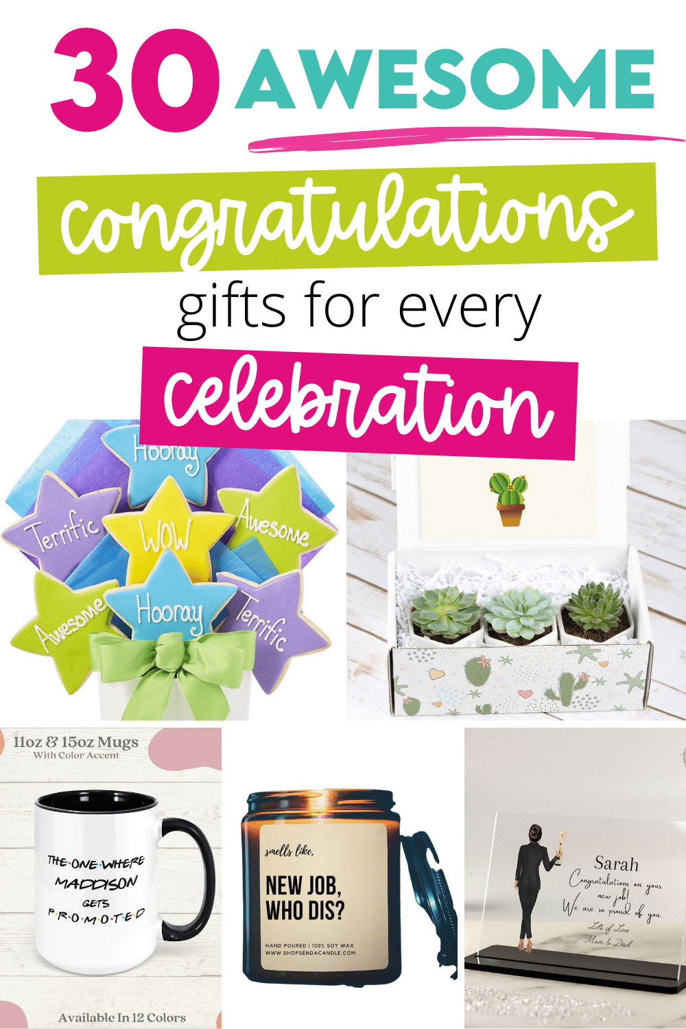We've rounded up 30 fabulous congratulations gifts to help you celebrate your friends and family and their amazing milestones! | The Dating Divas