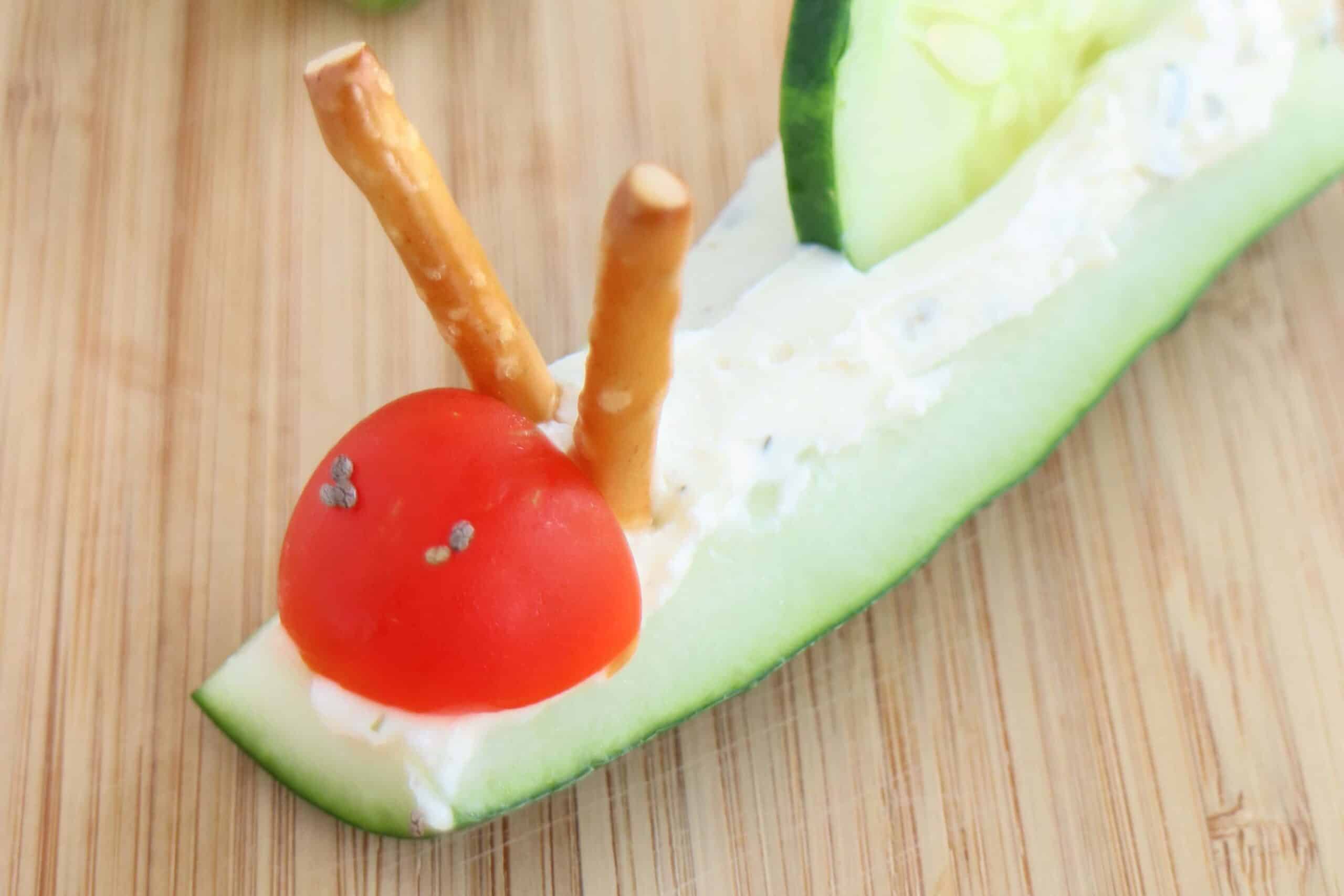 Make healthy snacks for kindergartners that look like garden bugs. | The Dating Divas