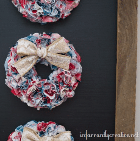 DIY ruffle wreaths make darling 4th of 
July decor. | The Dating Divas