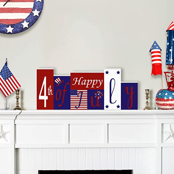 We have a lot of great options for patriotic decor for your mantle. | The Dating Divas 