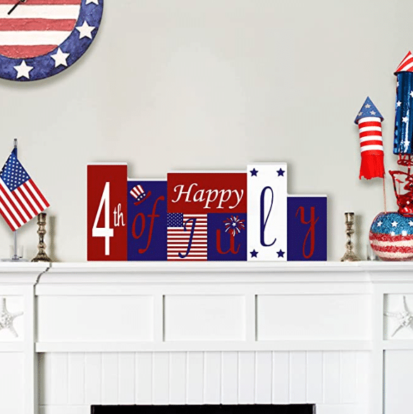 We have a lot of great options for patriotic decor for your mantle. | The Dating Divas