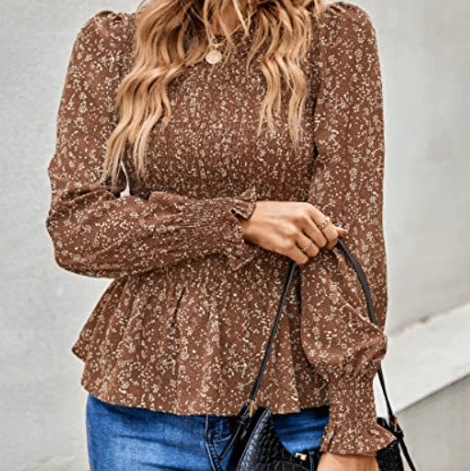 Ruffle blouses are cute and feminine, so they're great for fall looks for women! | The Dating Divas 