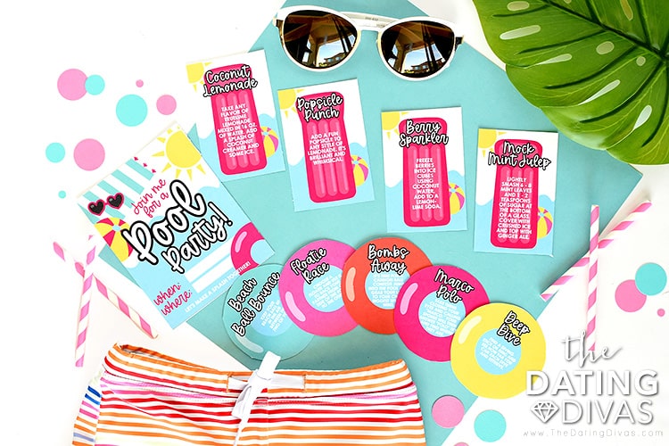 Use these pool party printables for the best date night ever! | The Dating Divas