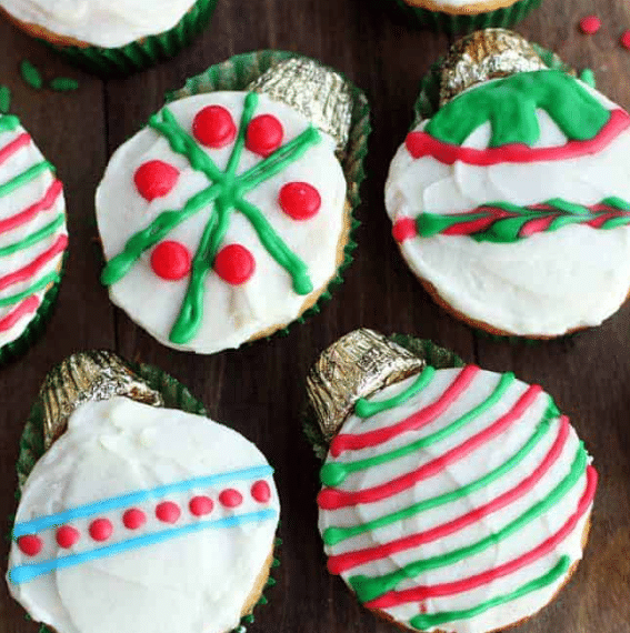 Easy Christmas desserts definitely include these darling cupcake ornaments! | The Dating Divas 