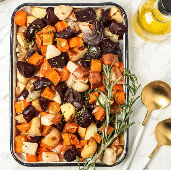 Trust us, your Thanksgiving side dishes aren't complete without herb-roasted root vegetables. | The Dating Divas 