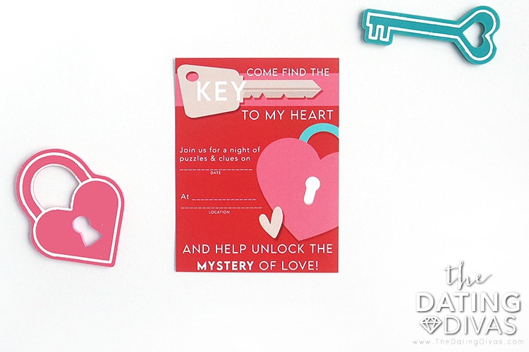 Invite your friends to an at-home escape room searching for "the key to my heart." | The Dating Divas