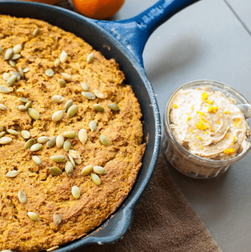 Pumpkin cornbread is an interesting (and delicious!) take on Thanksgiving sides. | The Dating Divas 