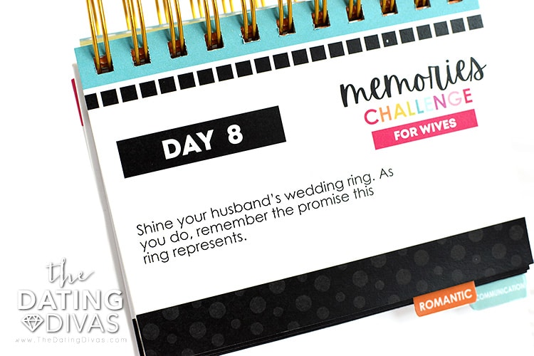 Follow daily prompts from the marriage challenge couple's calendar. | The Dating Divas