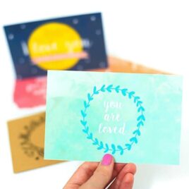 Easy, DIY, love postcards for the 30 Day for Challenge!