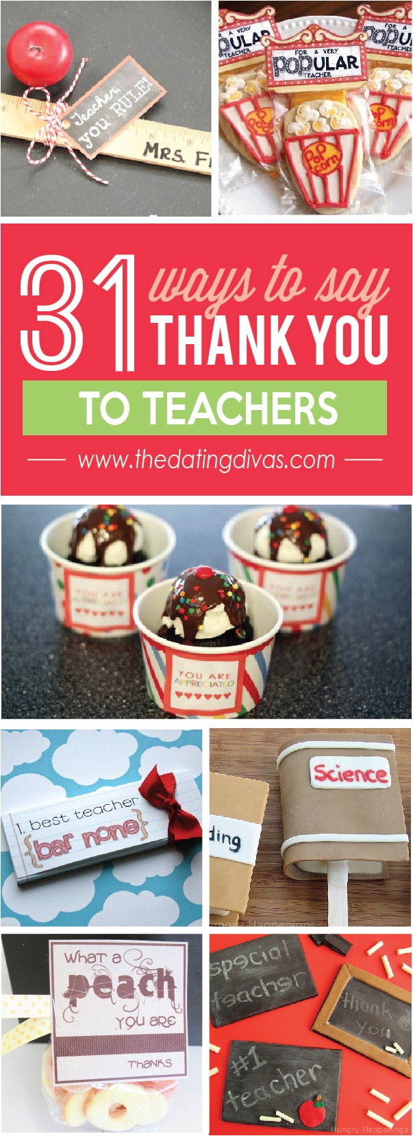 31 ways to say Thank You to a Teacher