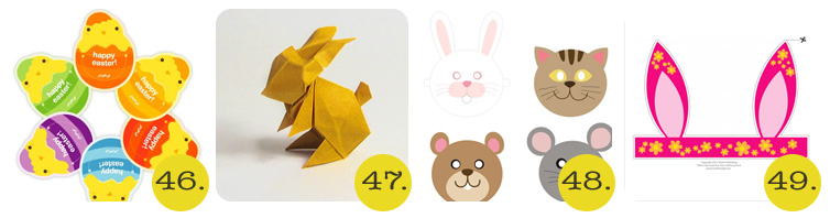 easter mask and bunny ear printables