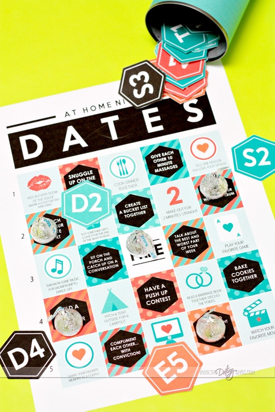 Date Night Bingo Card - At Home Date Night