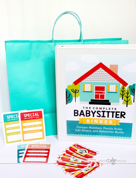 Babysitter Information Sheet Printable Binder Kit