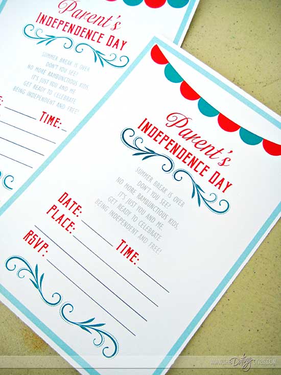 Back To School Party Printable Invite