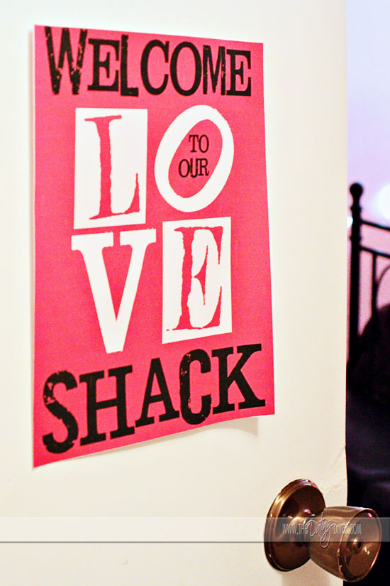 Love Shack Romantic Sign