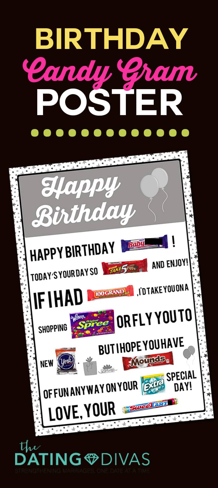 Birthday Candy Poster