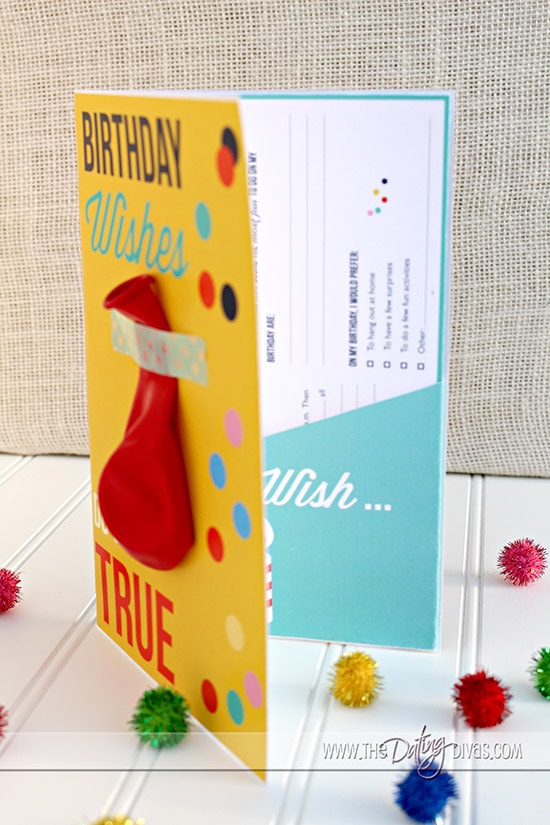 Birthday Questionnaire Envelope Insert